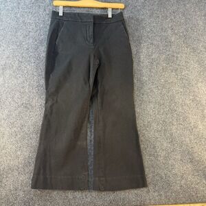 J.Crew Kelsey Pant Womens Size 2 Black Cropped Wide Leg Career Work Pants